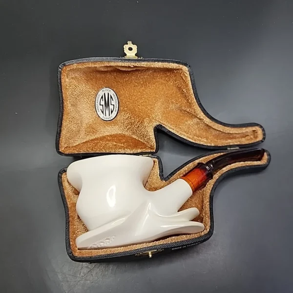 SMS Boot Estate Block Meerschaum Pipe, Unsmoked - Image 3