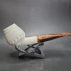 MBSD Meerschaum Deluxe Belge Block Meerschaum Pipe, Briar-Mortise - Image 4