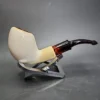 SMS Smooth Danish Egg Estate Block Meerschaum Pipe - Image 4