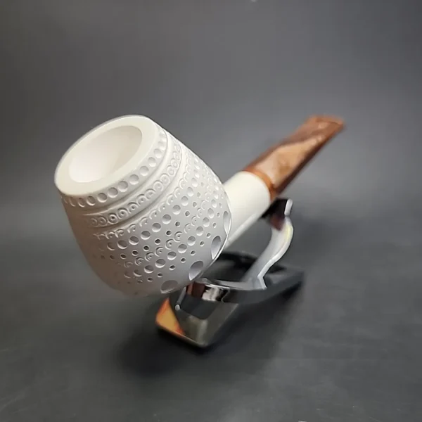 MBSD Meerschaum Deluxe Belge Block Meerschaum Pipe, Briar-Mortise - Image 5