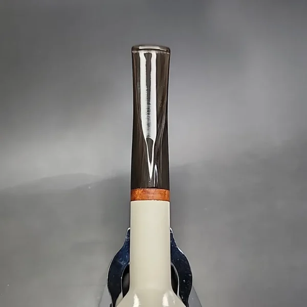 MBSD Meerschaum Deluxe Straight Billiard Block Meerschaum Pipe, Briar-Mortise - Image 6