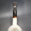 MBSD Meerschaum Deluxe Bent Apple Block Meerschaum Pipe, Briar-Mortise - Image 6
