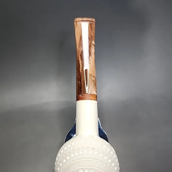 MBSD Meerschaum Deluxe Belge Block Meerschaum Pipe, Briar-Mortise - Image 7