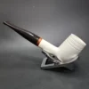 MBSD Meerschaum Deluxe Straight Billiard Block Meerschaum Pipe, Briar-Mortise - Image 7