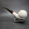 MBSD Meerschaum Deluxe Bent Apple Block Meerschaum Pipe, Briar-Mortise - Image 7