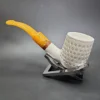 MBSD Meerschaum Deluxe True Lattice Billiard Block Meerschaum Pipe, Briar-Mortise - Image 7
