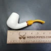 MBSD Meerschaum Deluxe Bent Egg Block Meerschaum Pipe, Briar-Mortise - Image 8