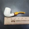 MBSD Meerschaum Deluxe True Lattice Billiard Block Meerschaum Pipe, Briar-Mortise - Image 8