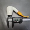 MBSD Meerschaum Deluxe Bent Egg Block Meerschaum Pipe, Briar-Mortise - Image 9
