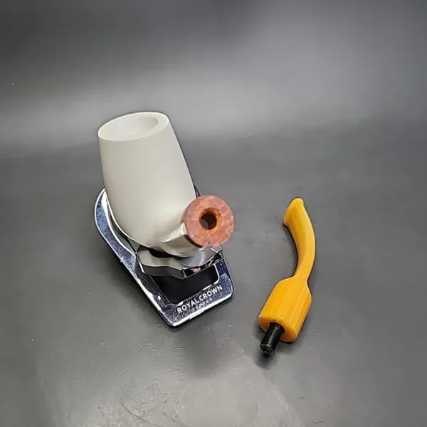 MBSD Meerschaum Deluxe Bent Egg Block Meerschaum Pipe, Briar-Mortise - Image 10