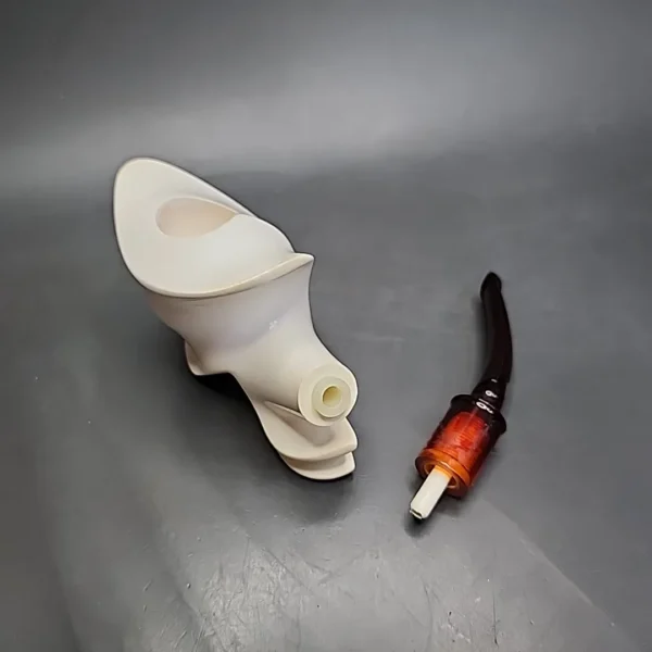 SMS Boot Estate Block Meerschaum Pipe, Unsmoked - Image 11
