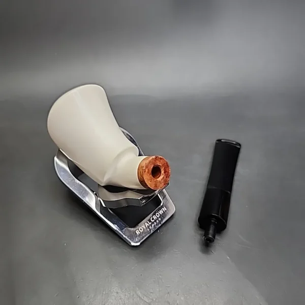 MBSD Meerschaum Deluxe Freehand Stack Block Meerschaum Pipe, Briar-Mortise - Image 11