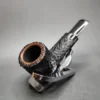 Scott Klein 2017 Sandblasted Wide Shank Pot Estate Briar Pipe, Unsmoked - Image 4