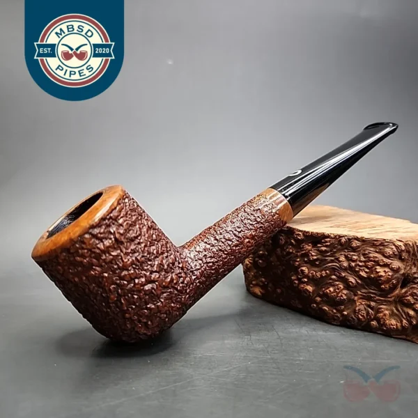 Il Ceppo Imperatori Era Rusticated Billiard Estate Briar Pipe, Italian Estates