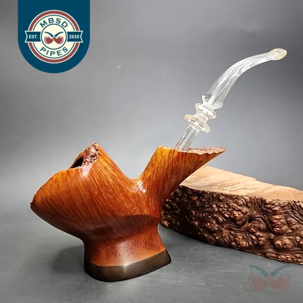 Bjarne Handmade Smooth Freehand Sitter Estate Briar Pipe, Danish Estates