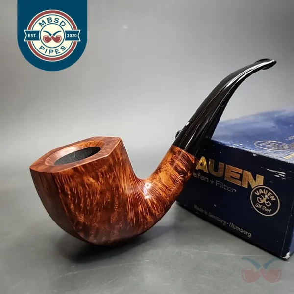 Vauen Fashion 200 Smooth Facet Pot Estate Briar Pipe, Unsmoked, 9mm