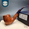 Savinelli Fantasia 606 KS Smooth Bent Billiard Briar Pipe, 6mm, New
