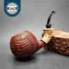 Doctor's Pipes Flash Grade Sandblasted Bent Apple Handmade Briar Pipe, New