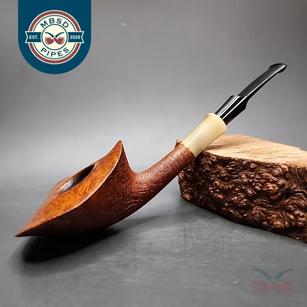 Adam Davidson 2010 Sandblasted Saucer Estate Briar Pipe, American Estates