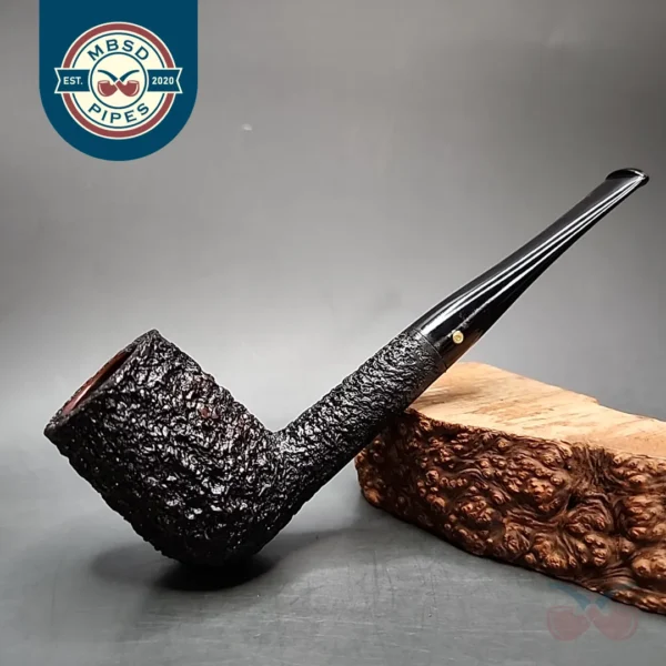 Darnell Old Briar 572 Rusticated Straight Billiard Estate Briar Pipe, Unsmoked
