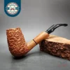 Ascorti Business Rusticated Stack Estate Briar Pipe, Italian Estates