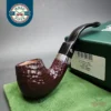 Peterson Christmas 2023, 221 Sandblasted Bent Billiard Estate Briar Pipe, Unsmoked