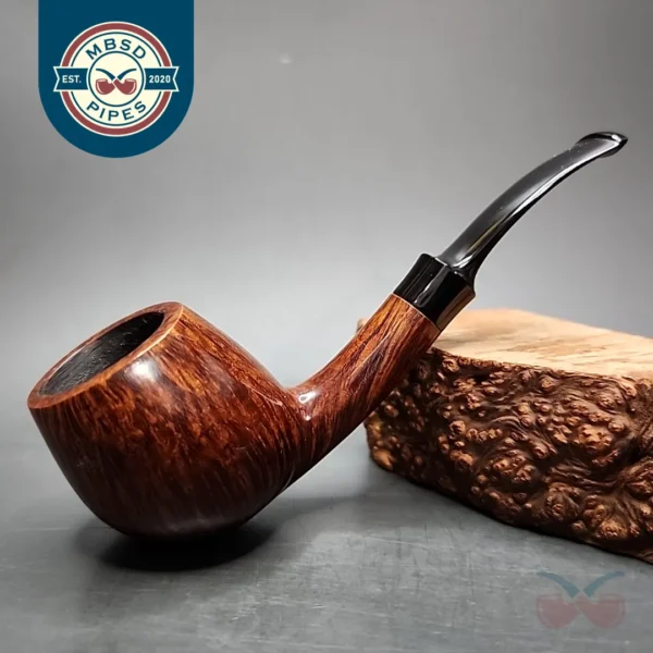 S Bang Pre-1984 Smooth Bent Brandy Estate Briar Pipe, Danish Estates