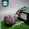 Peterson Short 230 Rusticated Bent Brandy Estate Briar Pipe, Irish Estates