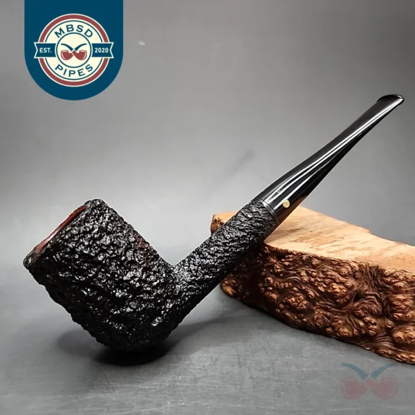 Darnell Old Briar 572 Rusticated Straight Billiard Estate Briar Pipe, Unsmoked