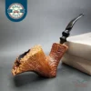 Ben Wade Danish Pride Golden Tan Partially Sandblasted Freehand Estate Briar Pipe, Danish Estates