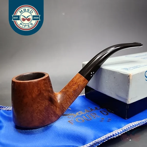 Sasieni Four Dot Natural Richmond Volcano Estate Briar Pipe, English Estates