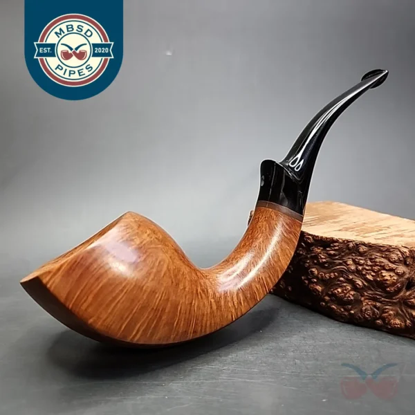 Quinton Wells Smooth Cobra Handmade Estate Briar Pipe, Unsmoked
