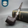2001 Dunhill Christmas Sandblasted Silver Spigot Billiard Estate Briar Pipe, Unsmoked