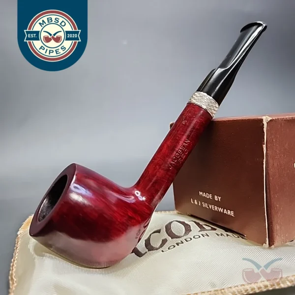 Jacobean REO by Les Wood Smooth Lovat Estate Briar Pipe, Unsmoked