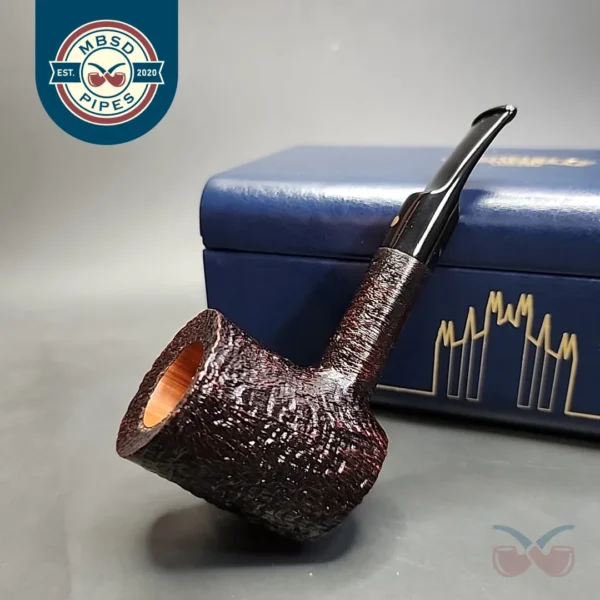 Savinelli Punto Oro Gold 311 KS Sandblasted Poker Estate Briar Pipe, Unsmoked, 9mm