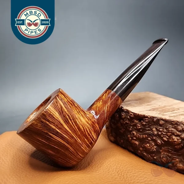 Dave Neeb USA Smooth Straight Pot Handmade Briar Pipe, New