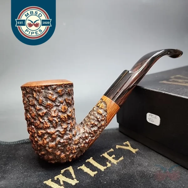 Randy Wiley for PCI 1986, Sea Reef Bent Stack Estate Briar Pipe, Unsmoked