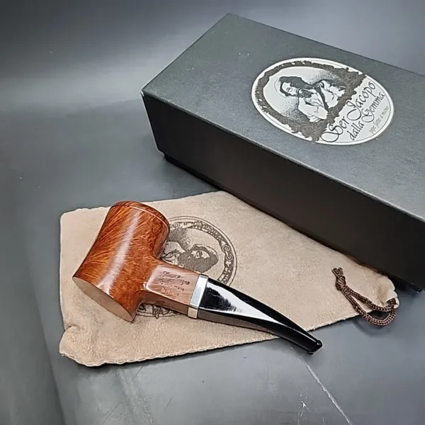 Ser Jacopo L2 Smooth Poker Estate Briar Pipe, Unsmoked - Image 3