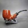 Design Berlin Starline Smooth Bent Brandy Estate Briar Pipe, Unsmoked, 9mm - Image 3