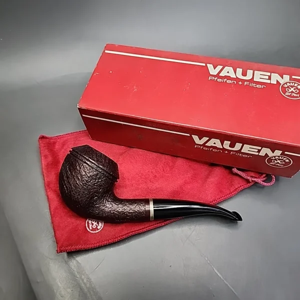 Vauen 5202 Sandblasted Bent Rhodesian Estate Briar Pipe, Unsmoked, 9mm - Image 3