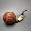 Doctor's Pipes Flash Grade Sandblasted Bent Apple Handmade Briar Pipe, New - Image 3