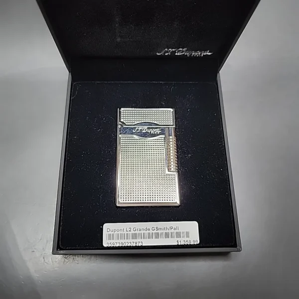 ST Dupont L2 Black Laquer Palladium Lighter, Used - Image 3