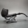 Pioneer Rusticated Bent Billiard Estate Block Meerschaum Pipe, American Estates - Image 3