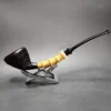 J Mouton Sandblasted Samurai Dublin Handmade Briar Pipe, New - Image 3