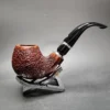 Mastro de Paja Rusticated Bent Apple Estate Briar Pipe, 9mm, Italian Estates - Image 3