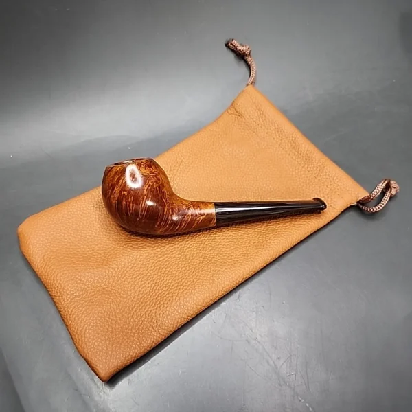Dave Neeb Smooth Devil Anse Handmade Briar Pipe, New - Image 3
