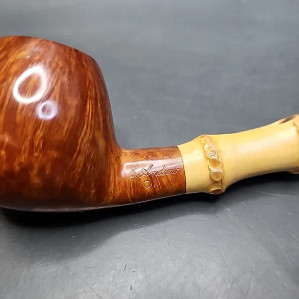 E. Andrew (Andrew Jurkieweicz) 01 Smooth Bamboo Apple Estate Briar Pipe, American Estates - Image 3