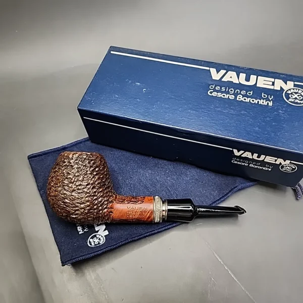 Vauen Designed by Rusticated Barontini Brandy Estate Briar Pipe, Unsmoked, 9mm - Image 3