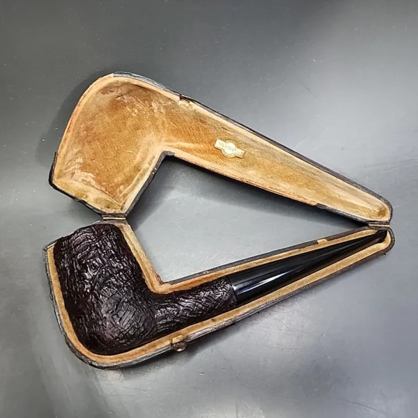 1925 Cased Dunhill's Shell Briar Magnum Billiard Estate Briar Pipe, English Estates - Image 3
