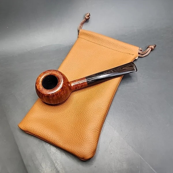 Dave Neeb Smooth Squat Prince Handmade Briar Pipe, New - Image 3